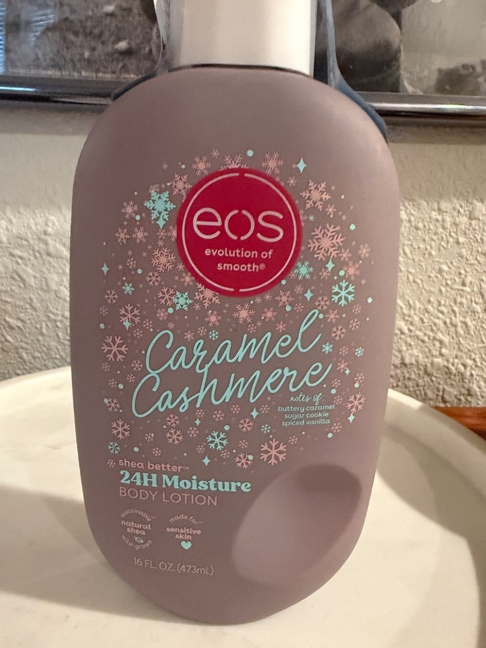 Eos Holiday Caramel Cashmere Body Lotion Limited Edition 16 oz